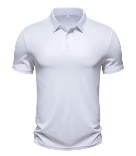Men's Performance Golf Polo Shirt Moisture Wicking Quick Dry Short