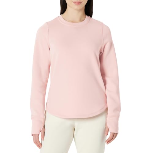 Relaxed-Fit Long Sleeve Crewneck Sweatshirt - Medium Dusty Pink