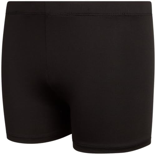 Girls Athletic Bike Shorts 2 Pack - Soft Stretch - Black/Black - 7-8