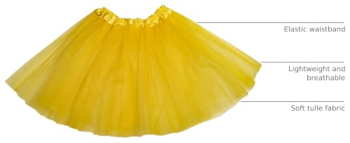 Neon Yellow Tutu Skirt for Women - One Size Tulle Costume