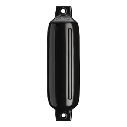 Polyform G-2 Boat Fender Black 4.5 x 15.5 Inches - Suitable for 10-20 ft. Boats