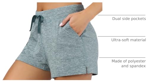 Lightweight Lounge Heather Shorts for Women - 3X-Large Heather Sage