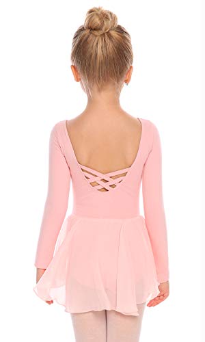 Arshiner Kids Girls Pink Long Sleeve Ballet Leotard 2-3T Dance Dress