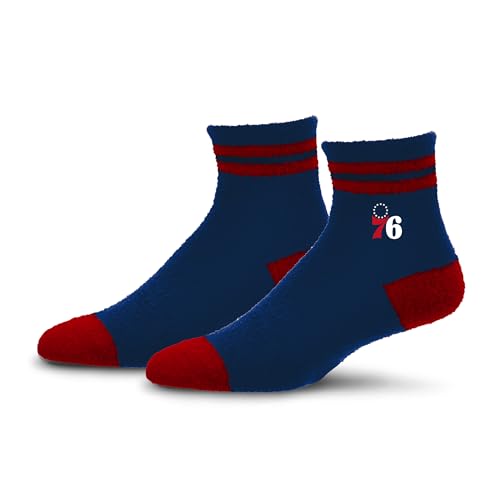 Two Stripe Cozy Crew Socks - Philadelphia 76ers - One Size Fits Most