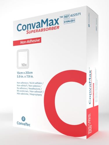 ConvaMax 6x8 Inch Non-Adhesive Superabsorbent Wound Dressing - Box of 10