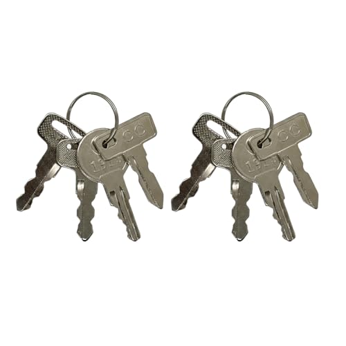 Universal Golf Cart Key Set - 8 Replacement Keys with Key Rings