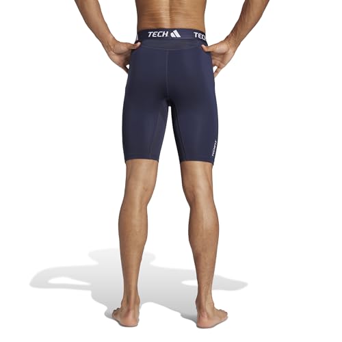 adidas Men’s Techfit Compression Leggings X-Large Ink Black Athletic Bottoms