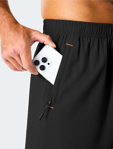 Men's Running Athletic Shorts 7" Quick Dry Zipper Pockets