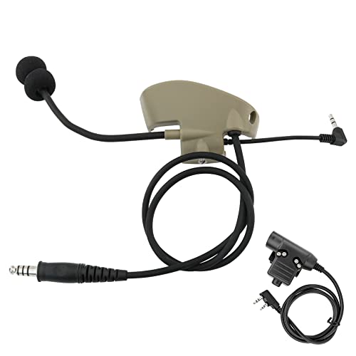 Microphone & PTT Accessory for Howard Leight Impact Sports Headphones - Tan