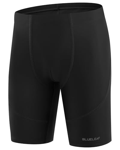 Blueleaf Boys' Swim Jammers Youth Competitive Racing Swimsuits Black Large UPF 50+