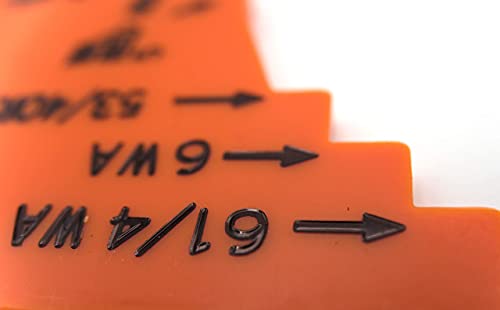 Crab Gauge Measuring Tool - Dungeness, Rock & Blue Crab - 1-Pack Orange