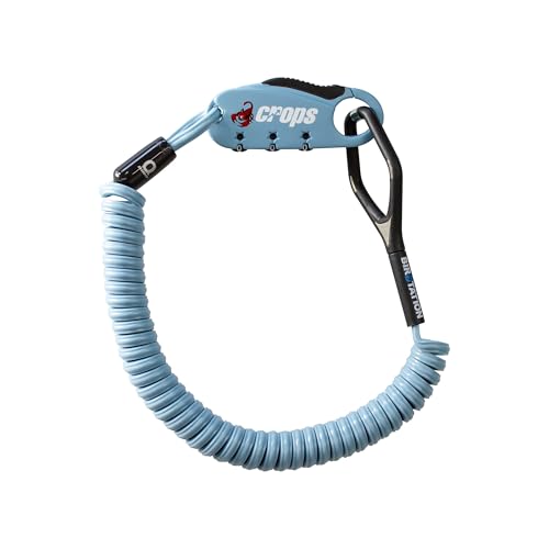 CROPS Q-BIRO Blue Bike Lock Cable 6ft 3-Digit Combination Lock - Durable & Lightweight