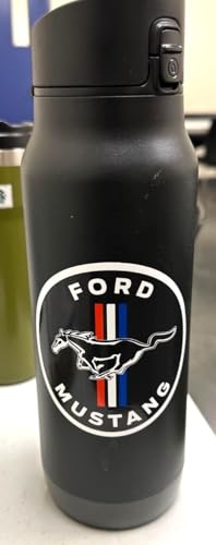 Mustang Pony Vinyl Sticker - 4 Inch Round Decal for Car & Laptop