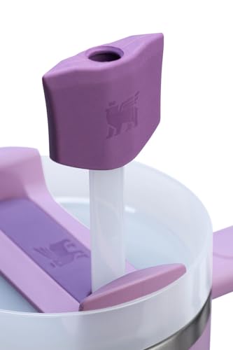 Stay Smooth Straw Topper 2-Pack - Dark Lilac Silicone Cap