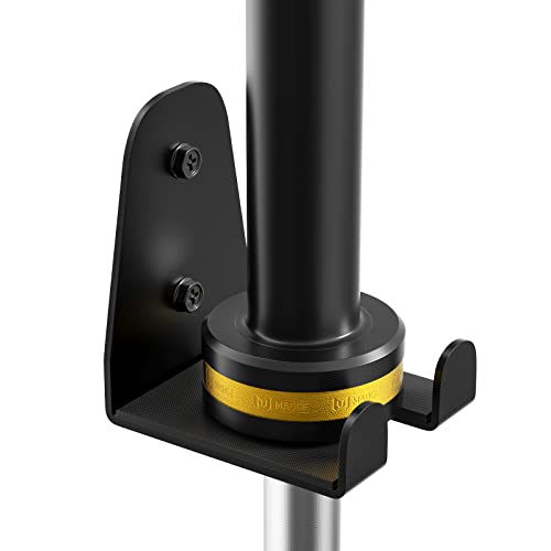 Barbell Wall Mount Rack - Vertical Hanger for 33mm Bars - Black 1 Hook