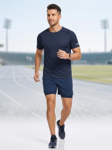 Men's Quick Dry Athletic T-Shirt - Medium / Z Navy Blue