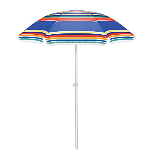 Portable Beach Umbrella 5 Ft UV Sun Shade with Tilt & Carry Case