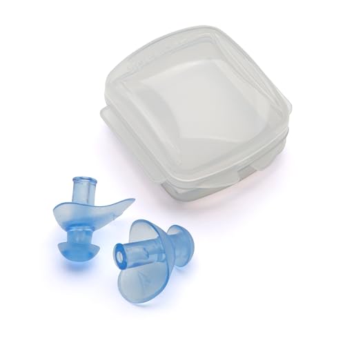 Ear Plugs for Swimming - Waterproof Reusable - Adult Ergo Blue