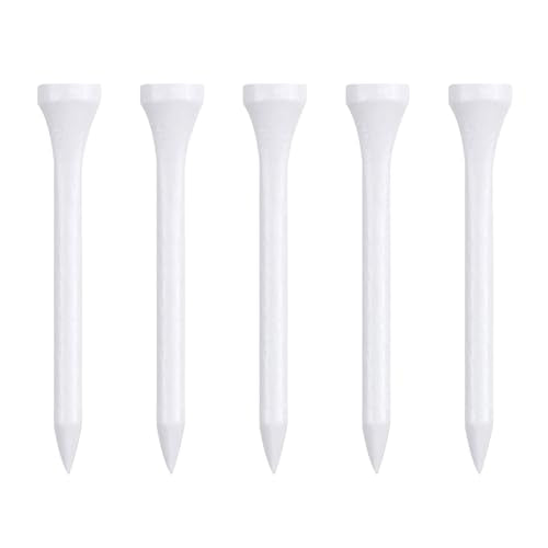 Wooden Golf Tees - 2-3/4 Inch White - 100 Count