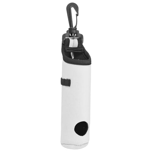 Portable Neoprene Golf Ball Carry Bag with Clip - White