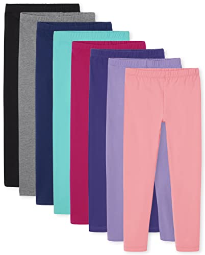 Children's Place Girls Printed Leggings 8 Pack - Medium Multicolor