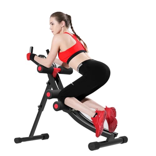 Core & Abdominal Trainer Workout Machine - Foldable, Red