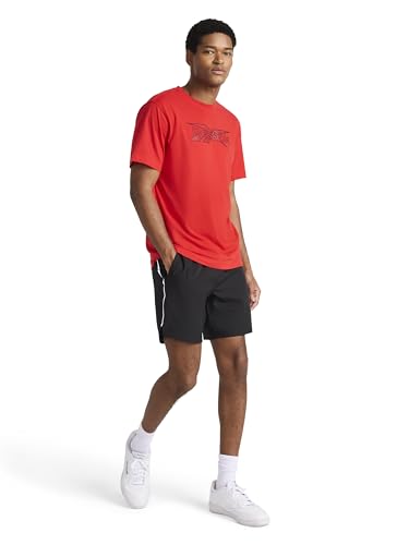 Reebok Men's Warm Up Training 7” Shorts - Large Black, Performance Stretch Fabric