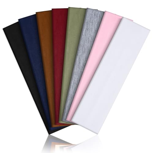 8 Pack Women's Elastic Sports Headbands - Sweat-Wicking Yoga Hair Bands - Multicolor B