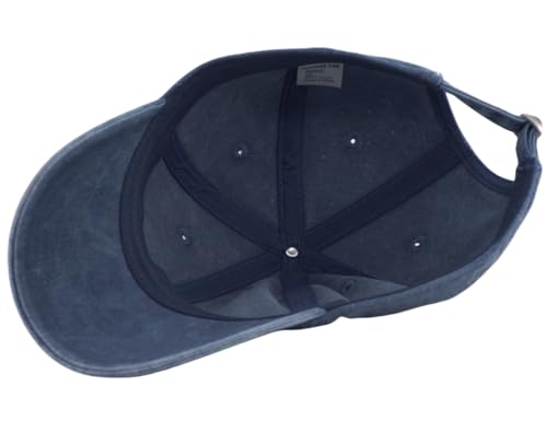 TSSGBL Vintage Cotton Washed Baseball Cap Small-Medium Navy Unstructured Low Profile Dad Hat for Men Women