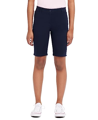 Juniors Uniform Bermuda Shorts - Skinny Style, Navy