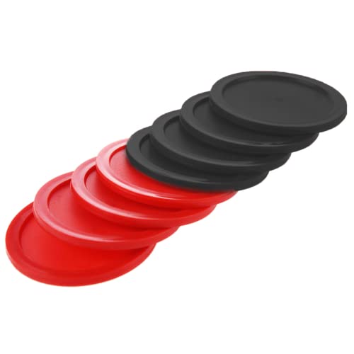 2.5 Inch Air Hockey Pucks - Durable 8-Pack Red & Black