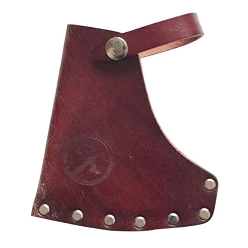 Leather Axe Head Cover with Belt Loops - Durable Cowhide Outdoor Tool Protector