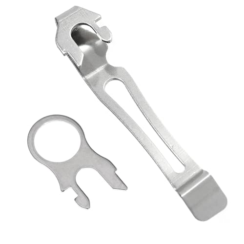 Stainless Steel Quick Release Pocket Clip & Lanyard Ring Set - 1