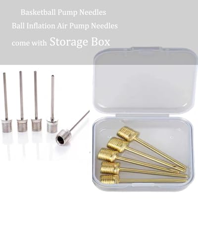 10-Piece Ball Pump Needle Set with Storage Case - Brass & Stainless Steel