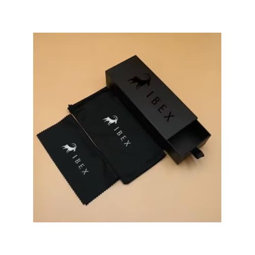 IBEX The LAYBACK Safety Sunglasses, ANSI Z87+ Certified, Shatter-proof, Ultra UV 400 Protection, Black Lenses, Flexible Black Frame, Men, Women, Outdoor/Sports, Surf, Construction, Work, PPE