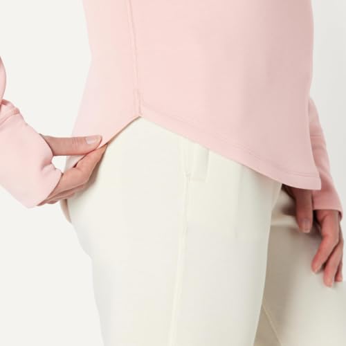 Relaxed-Fit Long Sleeve Crewneck Sweatshirt - Medium Dusty Pink