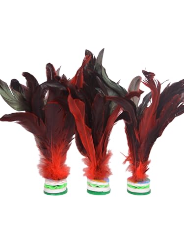 Baitaihem Colorful Kick Shuttlecock - Chinese Jianzi Foot Sports Outdoor Exercise Pack of 6