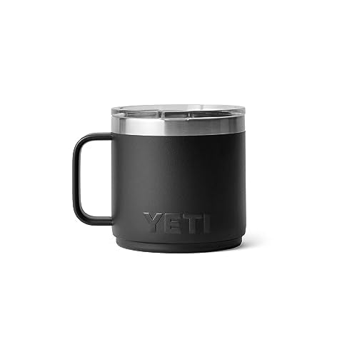YETI Rambler 14 oz Stackable Mug - Vacuum Insulated Stainless Steel, Black