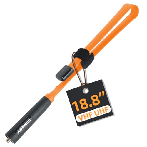 18.8-inch High Gain SMA-Female Tactical Radio Antenna - Foldable Orange
