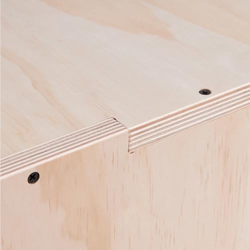 Plyometric Jump Box - 3-in-1 Adjustable Height 14"x12"x16"