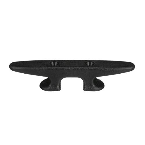 8-Inch Black Nylon Dock Cleat - Heavy-Duty Marine Hardware