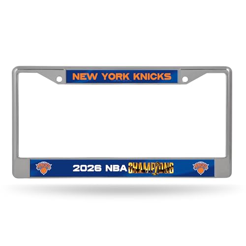 New York Knicks 2026 NBA Champions Chrome License Plate Frame - 12" x 6"