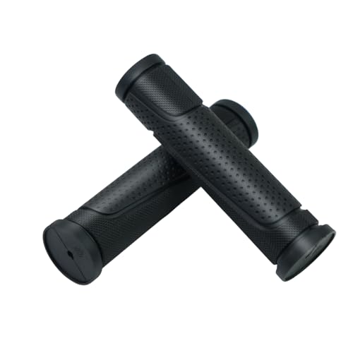 Ergonomic Rubber Bicycle Handlebar Grips - Shock Absorbing MTB - Black