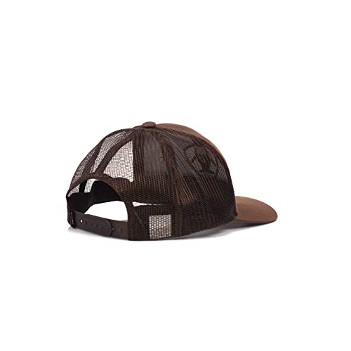 Mens Brown Snapback Shield Logo Cap - Adjustable Baseball Hat