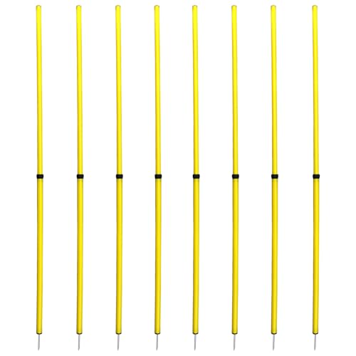Soccer Agility Poles Set - 8 Adjustable Telescopic Training Poles