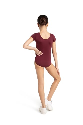 Short Sleeve Leotard for Girls - Small / Maroon