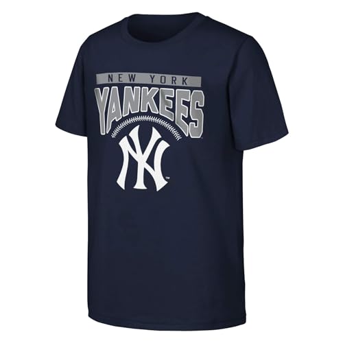 New York Yankees Youth Arch Logo T-Shirt - Navy 14-16
