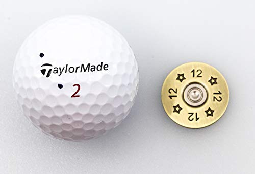 Full Metal Markers 12 Gauge Magnetic Golf Ball Marker with Hat Clip - Includes 1 Marker & Hat Clip
