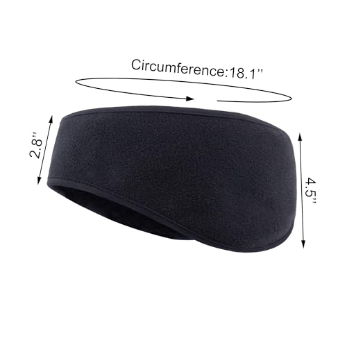 Soft Fleece Ear Warmer Headband for Men and Women - 2 Pack