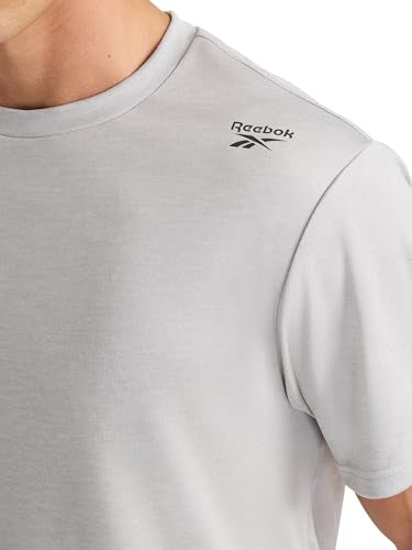 Men's Crewneck T-Shirt - Lightweight Stretch Knit, Small - Chrome Heather
